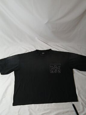 AMIRI Black Short-Sleeve Tee with Embroidered Pocket